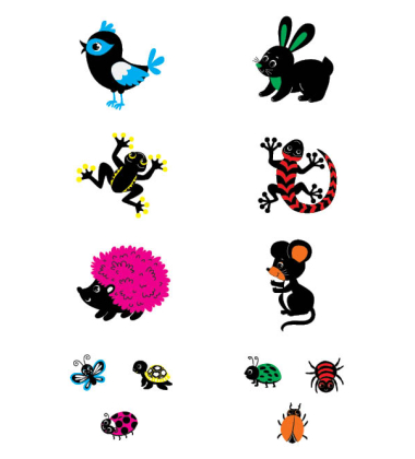 Мої перші улюбленці. Контрастні картинки