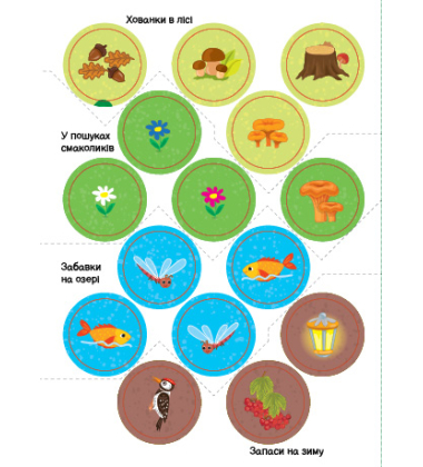 Ліс. Аплікації з наліпками