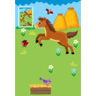 Прості аплікації великими наліпками. Велика ферма