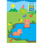 Прості аплікації великими наліпками. Велика ферма