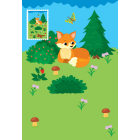 Прості аплікації великими наліпками. Лісові звірята