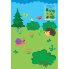 Прості аплікації великими наліпками. Лісові звірята