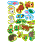 Прості аплікації великими наліпками. Лісові звірята