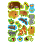 Прості аплікації великими наліпками. Лісові звірята