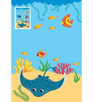 Прості аплікації великими наліпками. Морські пригоди