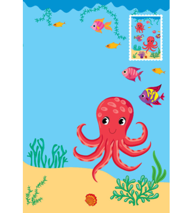 Прості аплікації великими наліпками. Морські пригоди