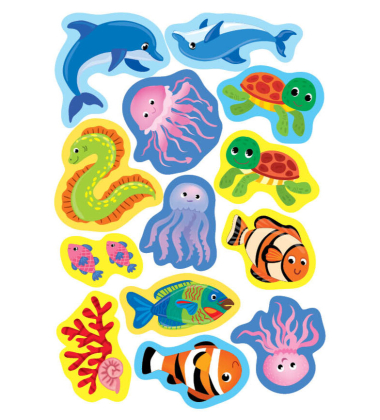 Прості аплікації великими наліпками. Морські пригоди