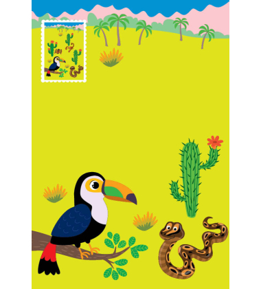 Тварини світу. Прості аплікації великими наліпками