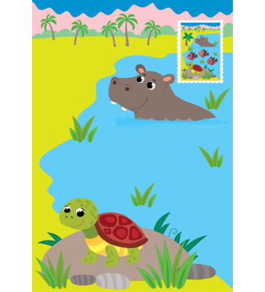 Тварини світу. Прості аплікації великими наліпками