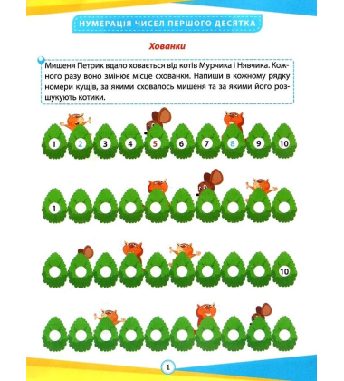 Математика. 1 клас. Цікаві вправи та задачі