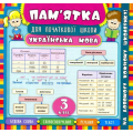 Пам'ятка для початкової школи. Українська мова. 3 клас