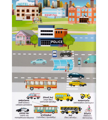 Перший віммельбух із наліпками. Транспорт